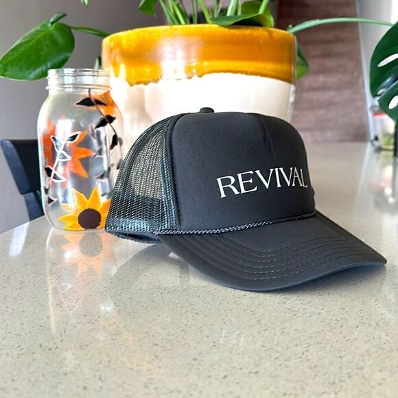 Revival Cap Mesh Adjustable Strap NWOT Gray Unisex - Picture 6 of 7